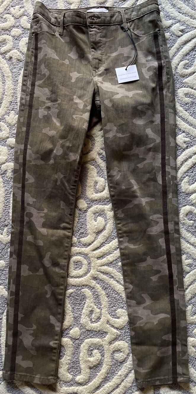 Skinnygirl Broadway High-Rise Skinny Camouflage Jeans 4 LONG Tall Size 27